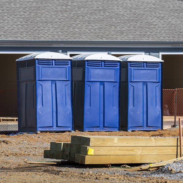 how can i report damages or issues with the portable toilets during my rental period in Pomfret